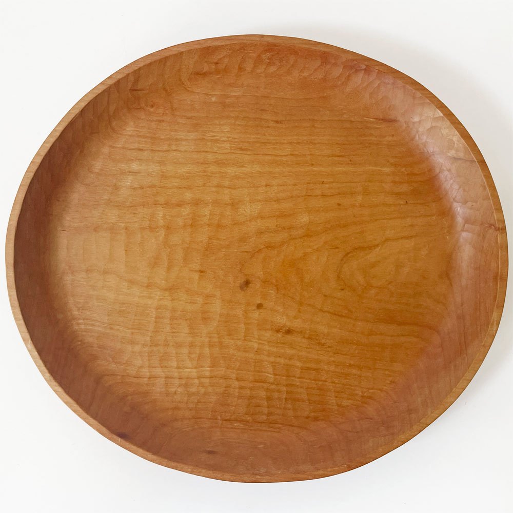 三谷龍二 Ryuji Mitani 楕円盆 山桜 28×25×3.5㎝ 木の器 木工 現代作家 ★
