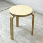 アルテック Artek スツール60 Stool60 ヴィッリ villi 90周年記念 フォルマファンタズマ バーチ材 ナチュラルラッカー 3本脚 アルヴァ・アアルト フィンランド 北欧家具 ●
