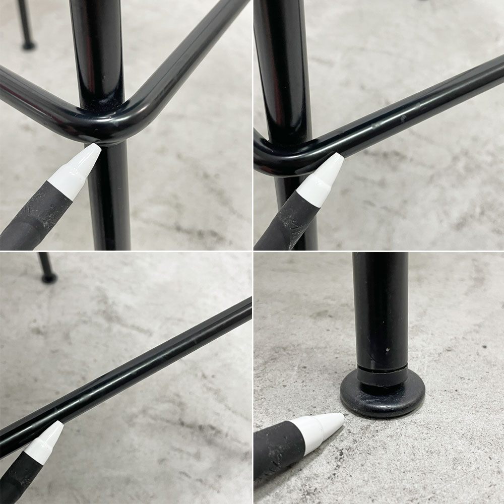ハーマンミラー Herman Miller イームズプラスチックシェルスツール バーハイトスツール H115.5cm ポリプロピレン製 チャコール 廃番カラー ミッドセンチュリー B ●