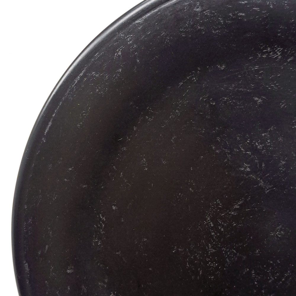 杉田明彦 リム皿 小 木製プレート Φ22cm 欅 漆器 黒 現代作家 A ●