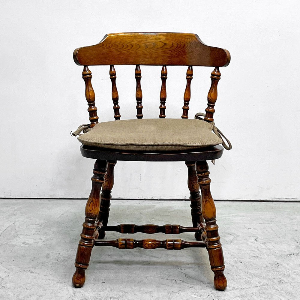 三越家具 ブルージュ Brugge カントリーハウス ダイニングチェア キャプテンチェア スポークバック ウィンザーチェア シートパッド付 カントリースタイル B ●