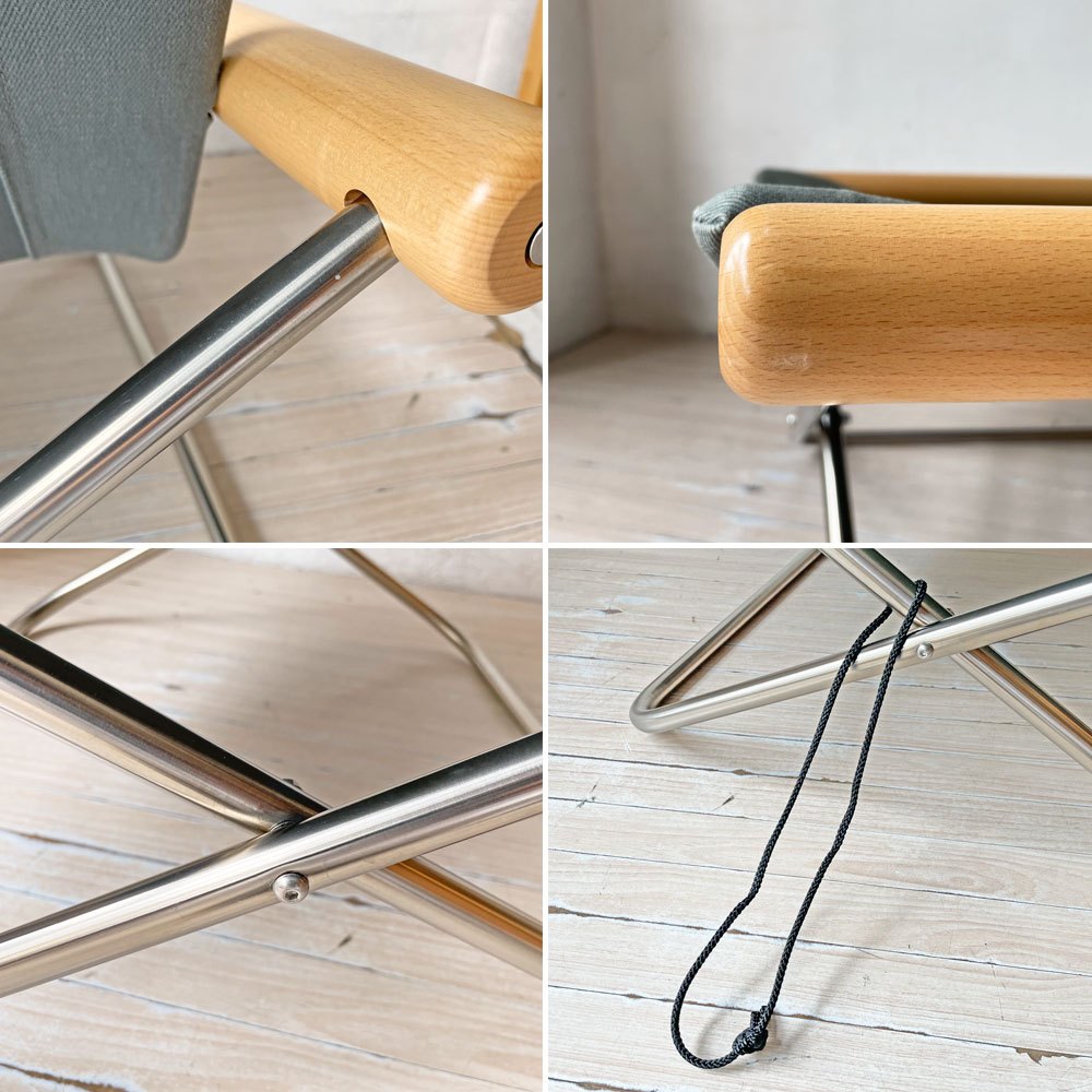 ニーチェア エックス Ny chair X フォールディングチェア グレー 折畳チェア 新居 猛 MoMA ★