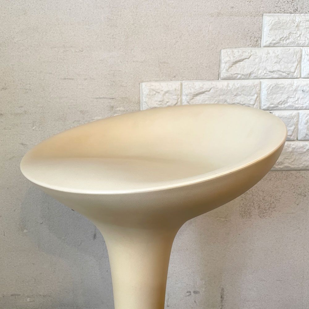 マジス MAGIS ボンボ BOMBO STOOL カウンタースツール ホワイト ABS樹脂 スチール クロムメッキ仕上げ 昇降式 ステファノ・ジョバンノーニ イタリアモダン 定価￥144,100- B ◎