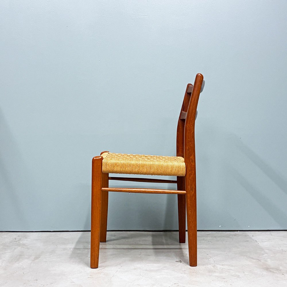 デンマークビンテージ Danish Vintage チーク材ｘペーパーコード ダイニングチェア 北欧家具 ◎