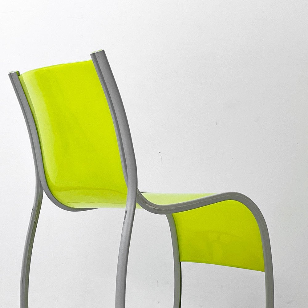 カルテル Kartell FPE chair スタッキングチェア ダイニングチェア アルミ ポリプロピレン グリーン ロンアラッド イタリアモダン 廃番 D ●