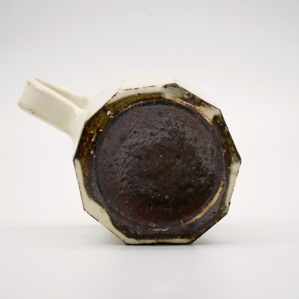 花岡隆 粉引 面取 マグカップ H6.3cm 小 ツヤ無し 現代作家 A ●