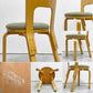 アルテック artek チェア66 CHAIR66 ダイニングチェア ナチュラルラッカー バーチ材 ファブリックシート アルヴァ・アアルト フィンランド 北欧家具 ビンテージ A ●