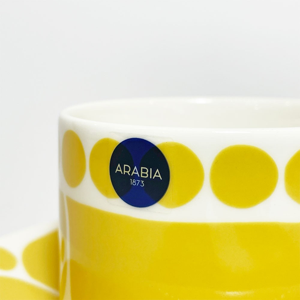 アラビア ARABIA スンヌンタイ Sunnuntai カップ＆ソーサー ビルガー・カイピアイネン 復刻 未使用品 フィンランド 北欧食器 ★