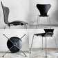 フリッツハンセン Fritz Hansen セブンチェア ダイニングチェア カラードアッシュ ブラック アルネ・ヤコブセン 北欧 デンマーク 定価￥75,680- 美品 B■