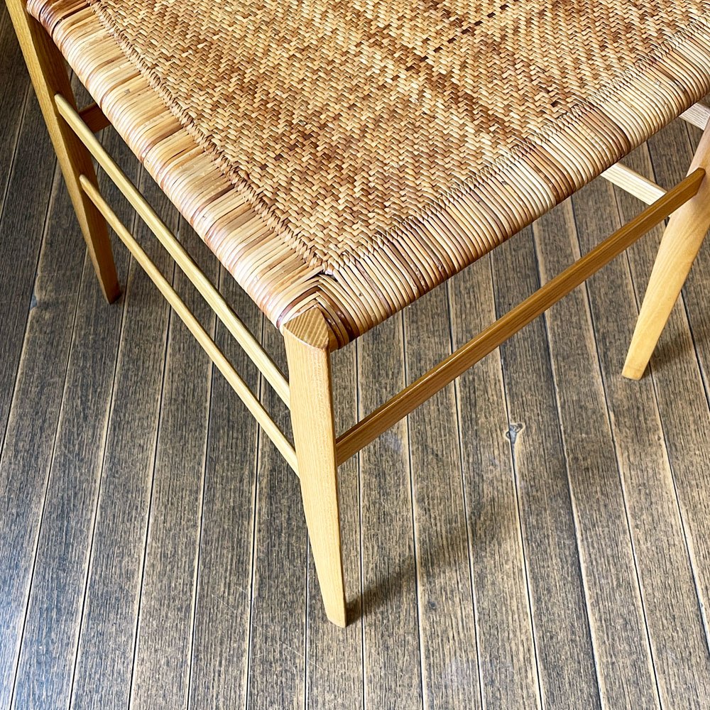 カッシーナ Cassina 699 スーパーレジェーラ SUPERLEGGERA チェア ダイニングチェア アッシュ材 ナチュラル 籐張り ジオ・ポンティ ◎