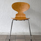 フリッツハンセン Fritz Hansen アントチェア 4本脚 ナチュラルビーチ ラッカー アルネ・ヤコブセン 北欧家具 C ◇