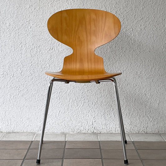 フリッツハンセン Fritz Hansen アントチェア 4本脚 ナチュラルビーチ ラッカー アルネ・ヤコブセン 北欧家具 C ◇