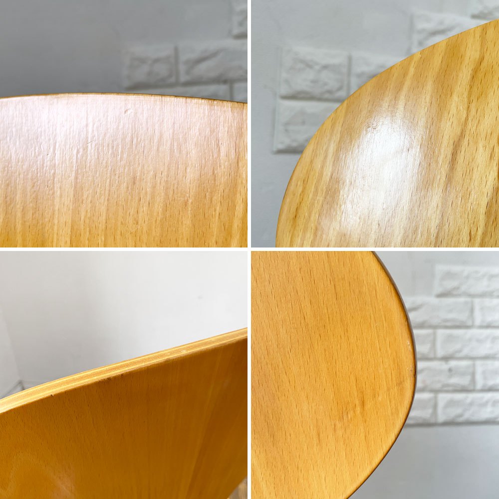 フリッツハンセン Fritz Hansen 3101 アリンコチェア アントチェア 4本脚 ナチュラルビーチ ラッカー仕上げ フェルトグライズ アルネ・ヤコブセン D ◎