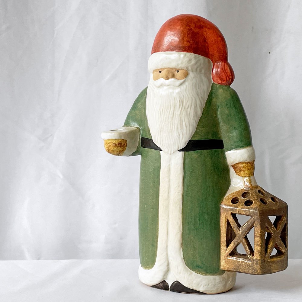 グスタフスベリ GUSTAVSBERG リサラーソン Lisa Larson サンタ トムテ Santa TOMTE キャンドルホルダー H27cm サンタオブジェ スウェーデン 北欧雑貨 ◇