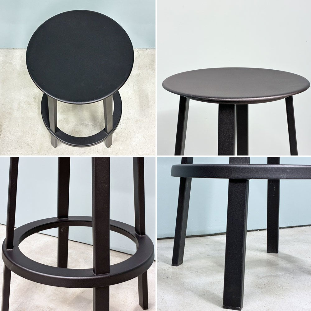 ヘイ HAY リボルバー バースツール ハイ REVOLVER BAR STOOL HIGH H76cm ブラック 回転式座面 レオン・ランズメイヤー デンマーク 定価￥56,100- ◎