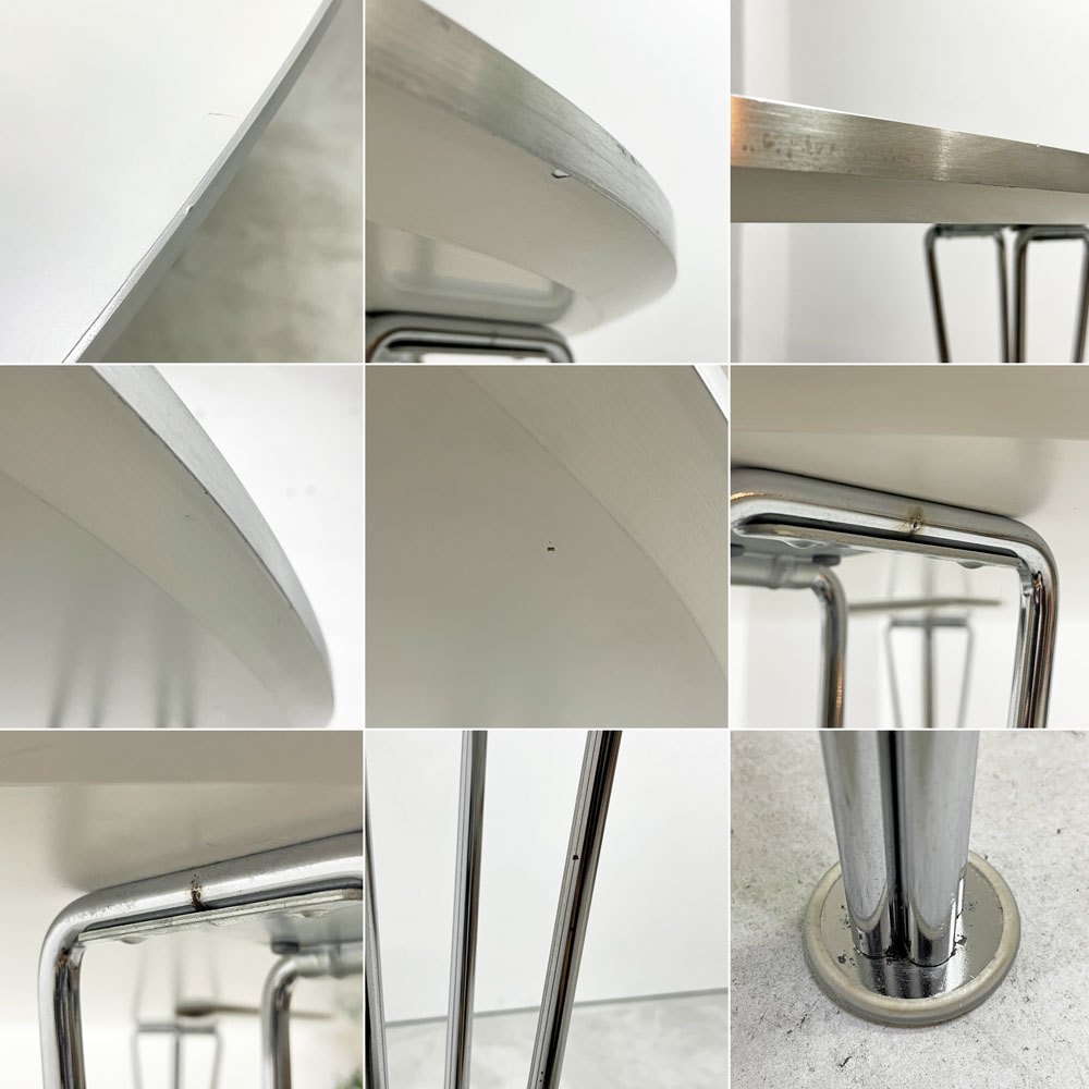 フリッツハンセン Fritz Hansen B603 スーパー円テーブル Bテーブル ダイニングテーブル 100x100cm  ピート・ヘイン アルネ・ヤコブセン ブルーノ・マットソン デンマーク 北欧家具 ●