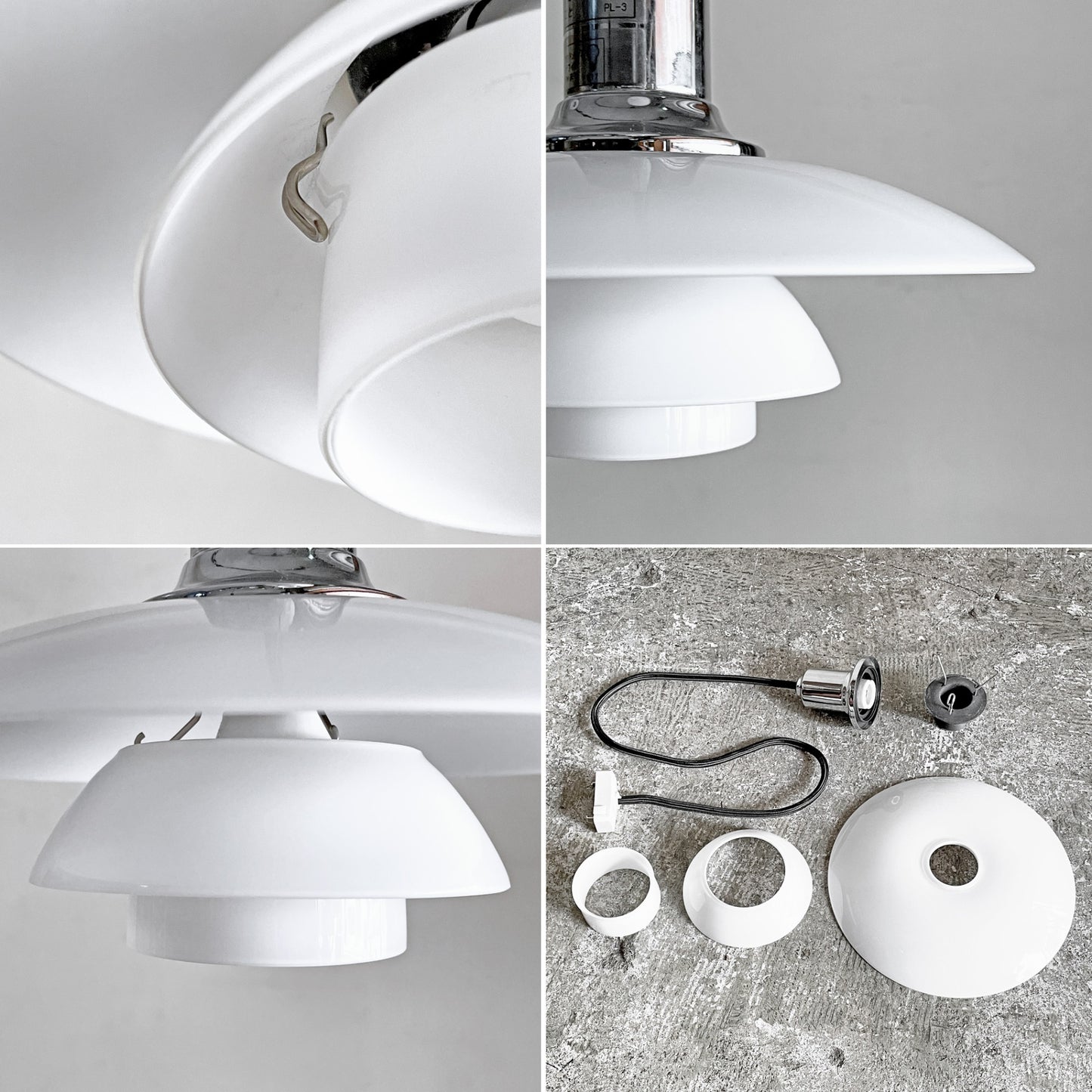 ルイスポールセン Louis Poulsen PH2/1 Pendant ペンダントライト 乳白ガラス シルヴァークローム Φ20cm ポール・ヘニングセン 北欧照明 B ■