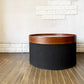 ソフトライン SOFTLINE ドラムスパフ DRUMS POUF スツール リビングテーブル ウォールナットトレイ Φ60cm アクタス取扱 定価￥69,300- ◎