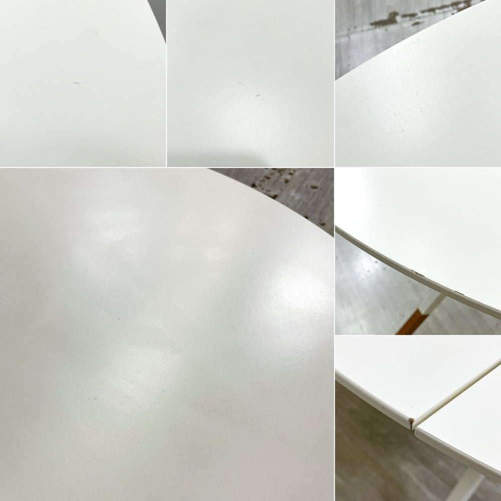 ボーコンセプト Boconcept ビルン BILLUND ラウンドテーブル バタフライテーブル マットホワイト×オーク デンマーク 北欧家具 ●