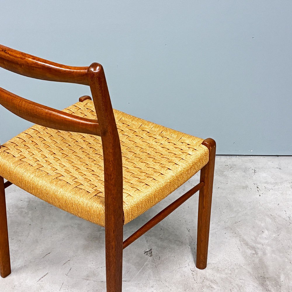 デンマークビンテージ Danish Vintage チーク材ｘペーパーコード ダイニングチェア 北欧家具 ◎
