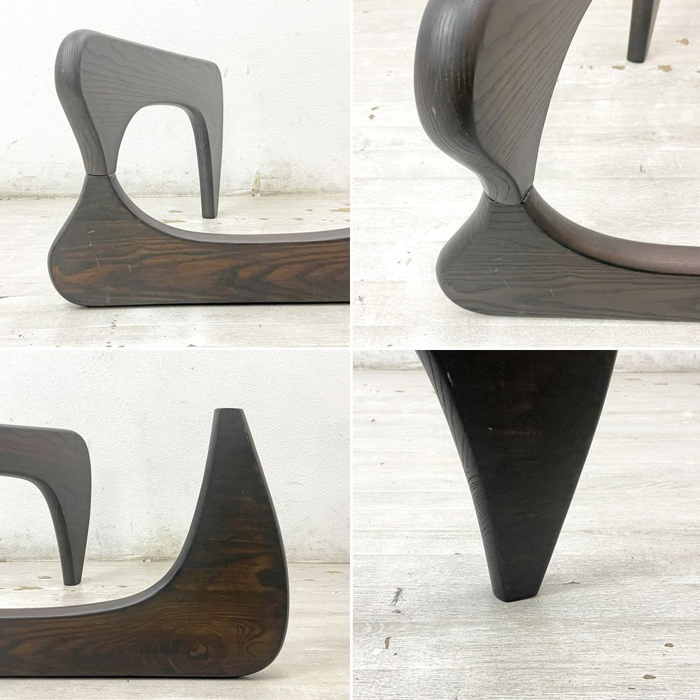 イサムノグチ Isamu Noguchi コーヒーテーブル Coffee Table ガラス天板 厚13mm リプロダクト品 デザイナーズ家具 名作 ●
