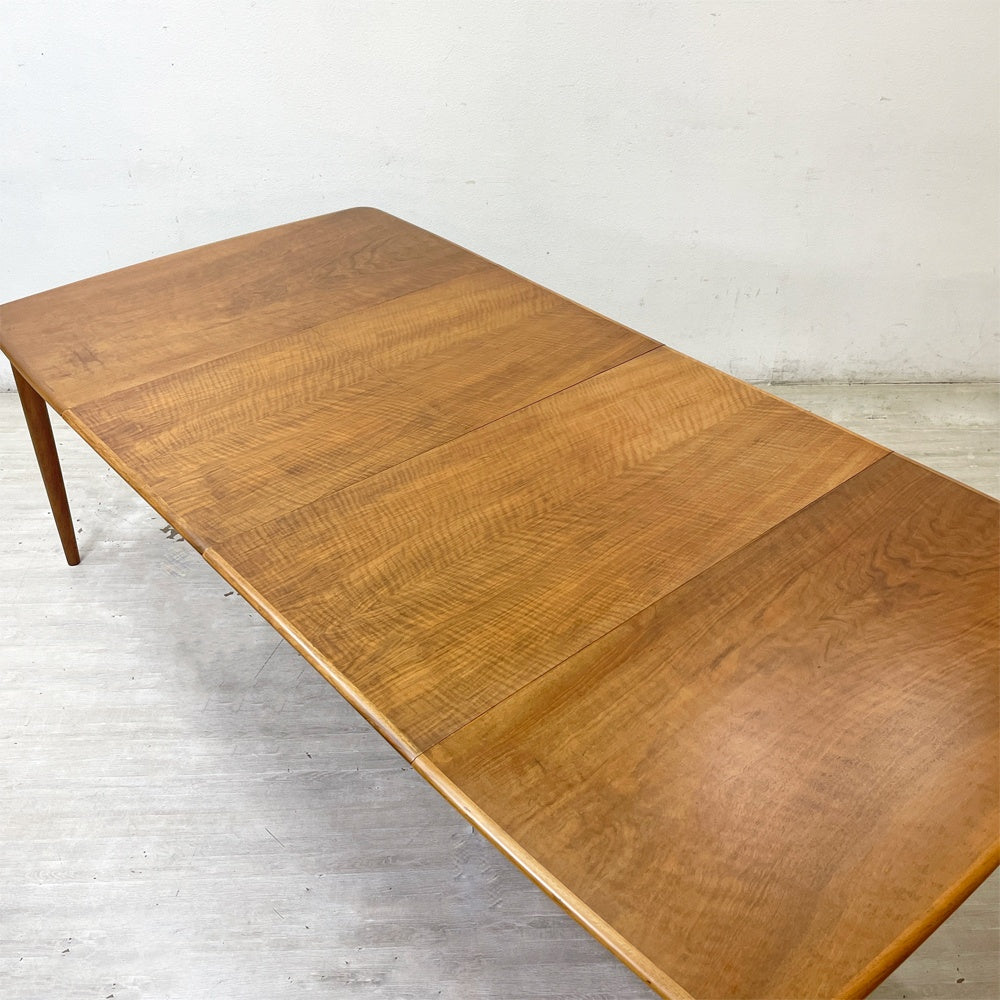 USビンテージ US Vintage ウォールナット材 エクステンション ダイニングテーブル W112.5-224.5cm 伸長式 北欧スタイル ●