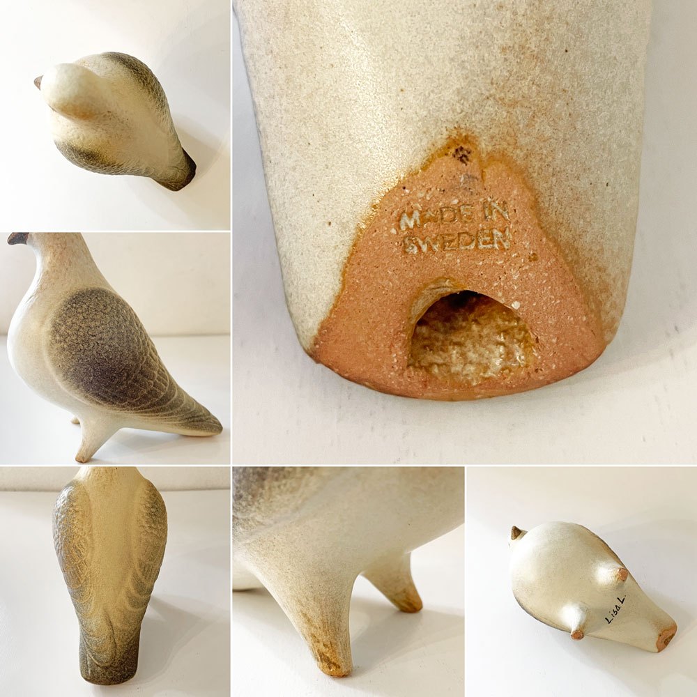 ケラミックスタジオグスタフスベリ KERAMIK STUDION GUSTAVSBERG ピジョン Pigeon ハト 陶製フィギュリン リサ・ラーソン スウェーデン 廃番 ◎