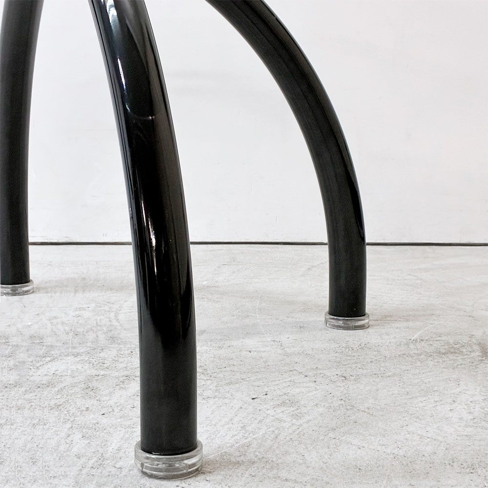 ノル Knoll スパイダー Spider Table ラウンドテーブル ガラストップ Φ135cm エットレ・ソットサス ポストモダン イタリア ●
