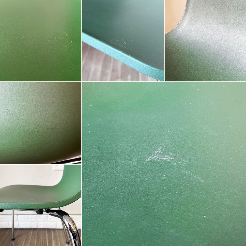 ヴィトラ vitra ハルチューブ HAL Tube サイドチェア ダイニングチェア グリーン スタッキング ジャスパー・モリソン 定価￥39,600- B ◎