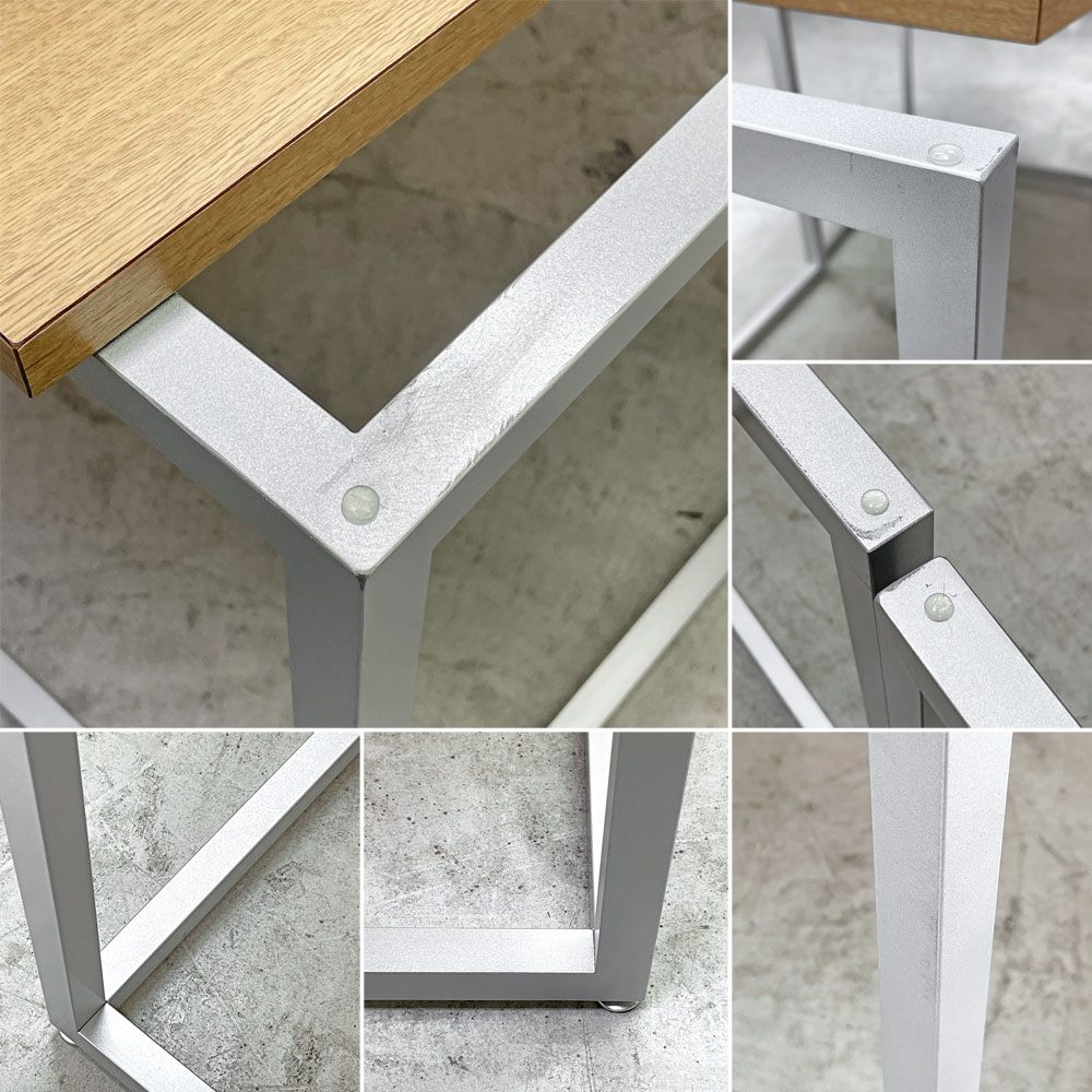 ビスレー BISLEY デスクプラン DESK PLAN Lフット ワーキングテーブル デスク オーク メラミン天板 スチール脚 W120cm イギリス ●