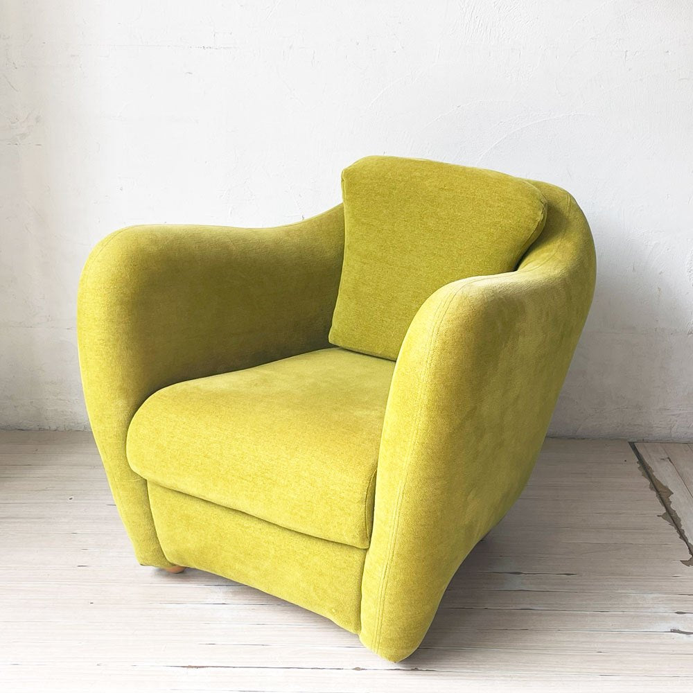 イデー IDEE ミニミラーアームチェア MINI MILLER ARM CHAIR パーソナルチェア シングルソファ ファブリック グリーン ライム ★