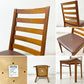 スコービー Skovby SM50T ダイニングチェア チーク材 レザーシート デンマーク ビンテージ 北欧家具 B ●