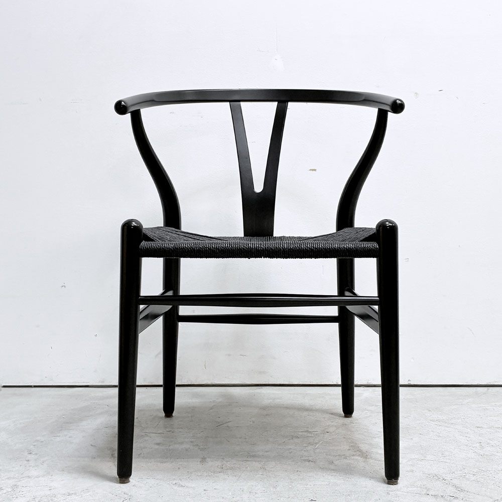 カールハンセン＆サン Carl Hansen & Son CH24 Yチェア ブラックラッカー×ブラックペーパーコード ビーチ材 ハンス・J・ウェグナー デンマーク 北欧家具 日本仕様サイズ D ●