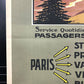 フランス＝ルーマニア航空サービス Compagnie Franco-Roumaine de Navigation Aerienne 公式リトグラフ 1987年 再版品 62×100cm 〓