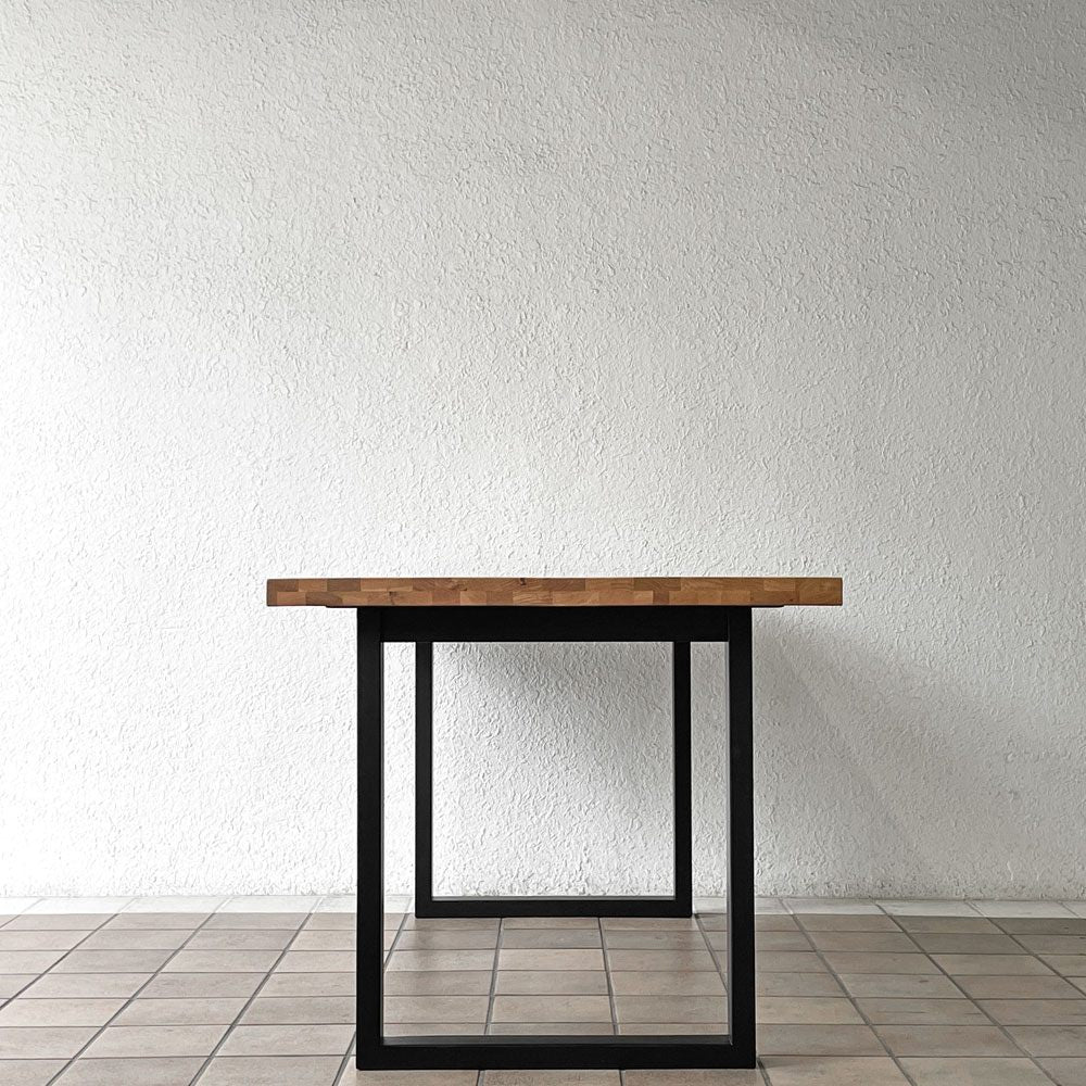 関家具 ベルデⅢ ダイニングテーブル オーク材 無垢集成材 W150cm 脚間調節可能 定価57,500円 展示品 ◇