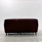IDC大塚家具 OTSUKA ディアリー Dearly 3人掛けソファ 総革張り バーガンディ系レザー W180cm カタログ定価￥158,000-以上 廃番 〓