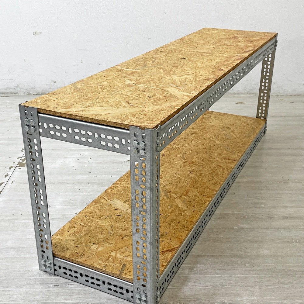 リオン LYON アングルシェルフ SLOTTED ANGLE SHELF 2段 AVボード インダストリアルデザイン P.F.S取扱い ●
