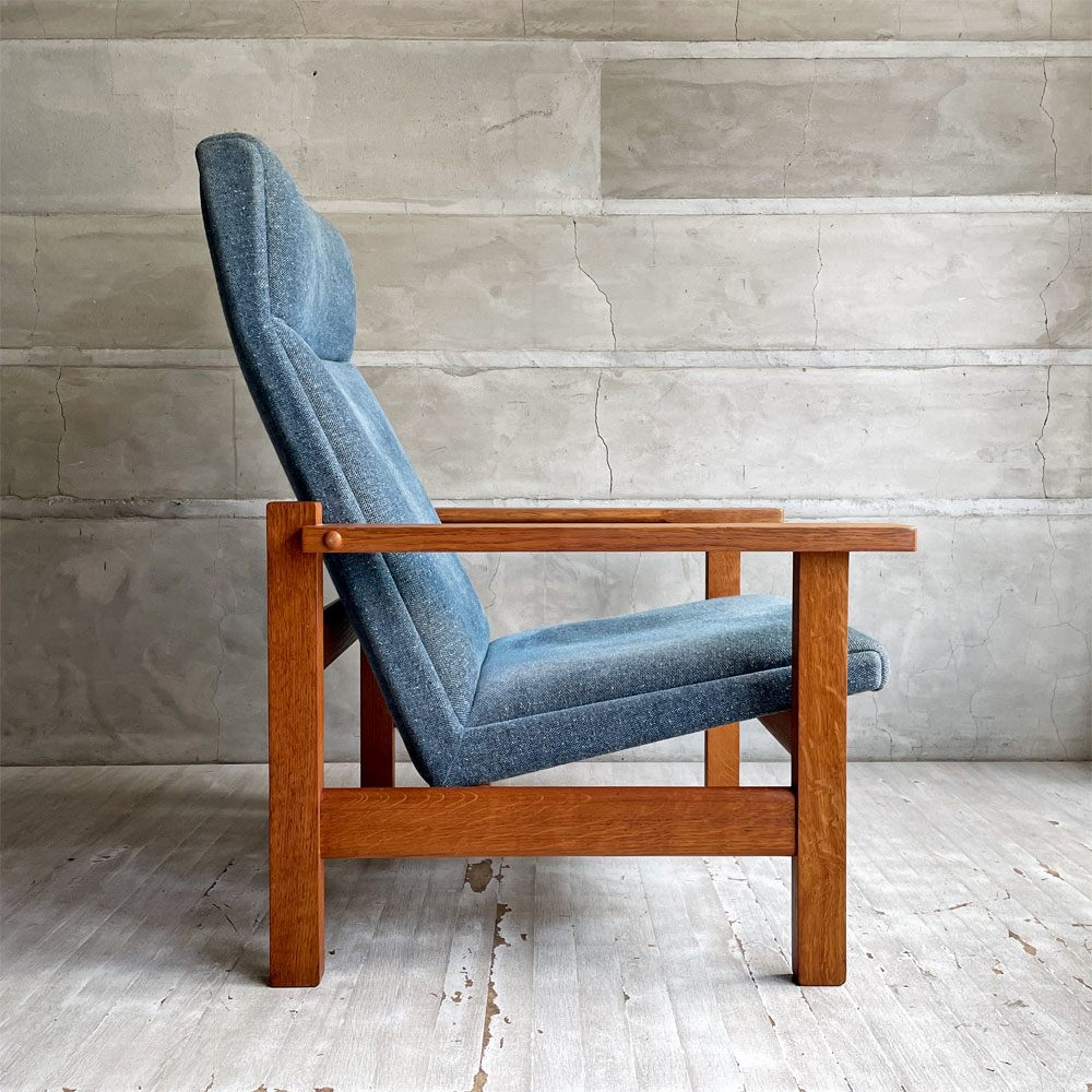 ゲタマ GETAMA GE163A 1Pソファ ラウンジチェア イージーチェア ハイバック オーク無垢材 ハンス・J・ウェグナー ビンテージ 北欧家具 希少 ♪