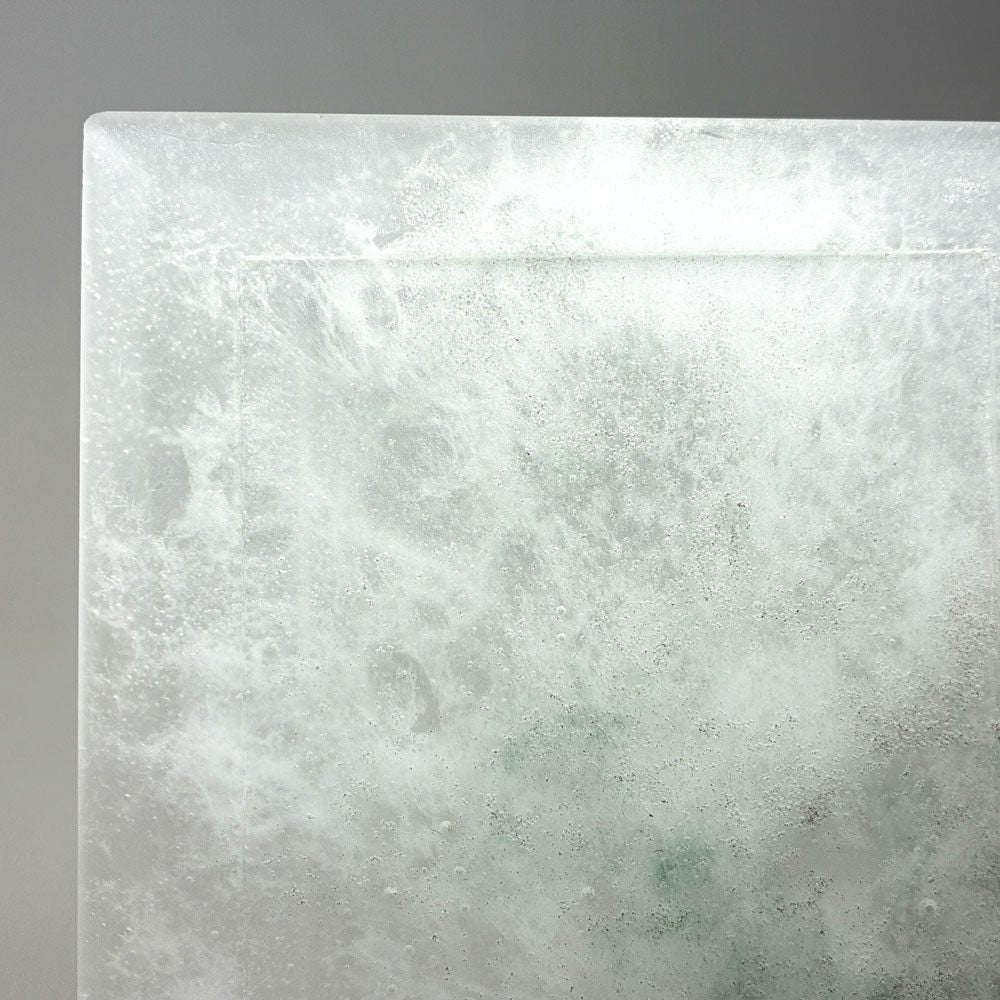 砂田夏海 shijima 長皿 ガラス プレート 霞 パート・ド・ヴェール キルンワーク 23.5×9.7cm 現代作家 ★