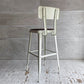 ダルトン DULTON スタンダードバーチェア Standard bar chair ハイチェア アイボリー スチール×ファブリック USビンテージスタイル 座面張替え済 参考定価¥28,600- B♪