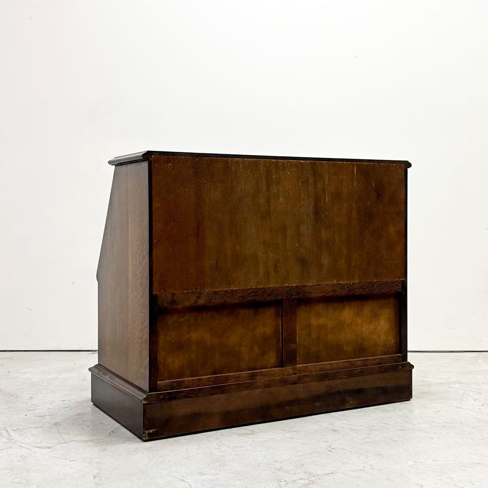 ノックオンウッド Knock on wood ライティングビューロー デスク チェスト 座机 オーク無垢材 戸山家具 横浜クラシック家具 ●
