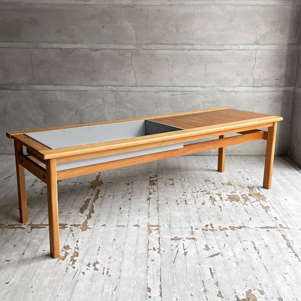 北欧ビンテージ Scandinavian vintage プランターベンチ コーヒーテーブル オーク材 プランター付き イングヴェ・アナセン スウェーデン ♪