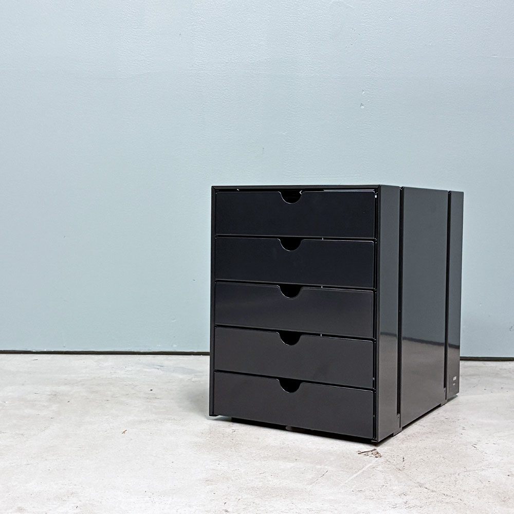 ユーエスエムハラー USM Haller USMハラー ユーエスエム イノス USM inos DRAWER SET ドロワーセット 5段 レターケース ブラック系カラー ◎