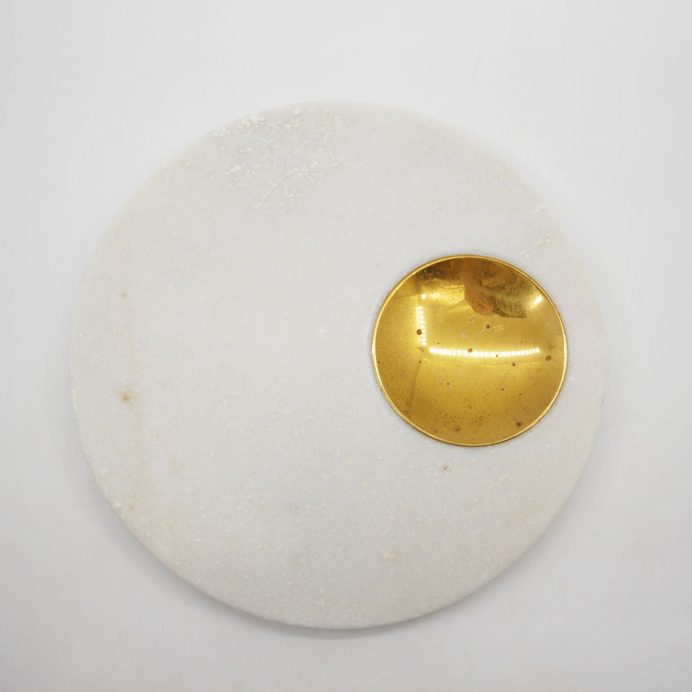 トムディクソン Tom Dixon ストーン サービングボード Stone Serving Board 大理石×真鍮 ブラスカラー 定価26,400円 ●