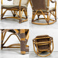 カザマ KAZAMA ルロット アームチェア Lurot Arm Chair ラタン 籐家具 ベージュ系 クッション付き インドネシア 定価￥48,800- B ●