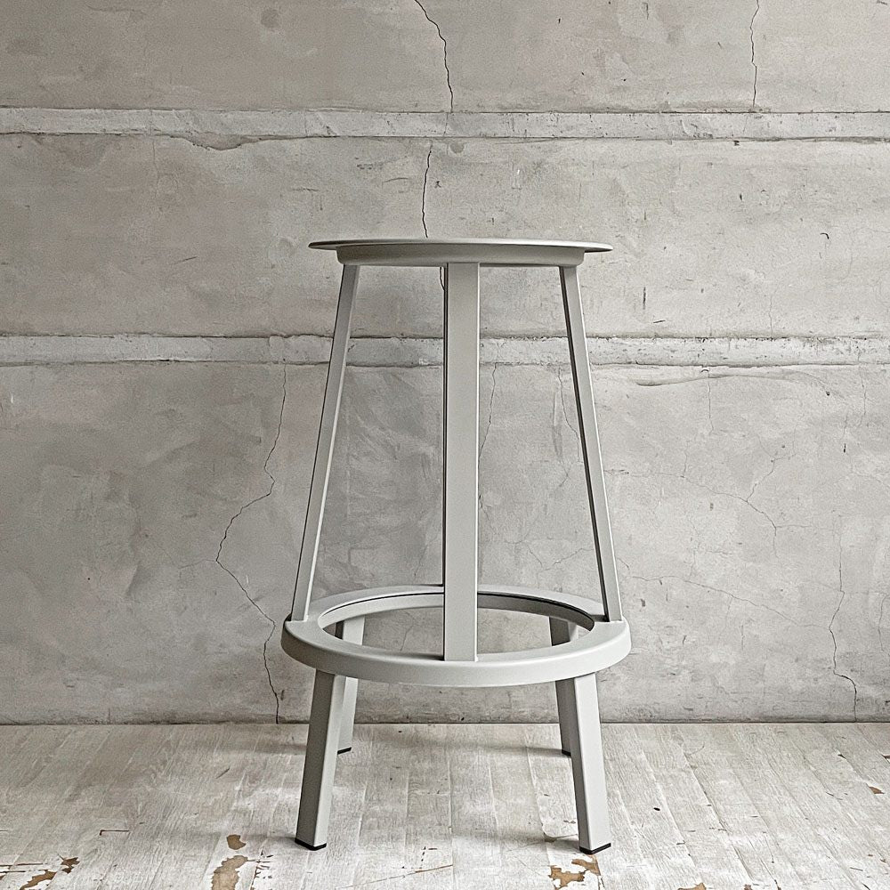 ヘイ HAY リボルバー バースツール ロー REVOLVER BAR STOOL LOW H65cm スカイグレー 回転式座面 レオン・ランズメイヤー デンマーク A ♪