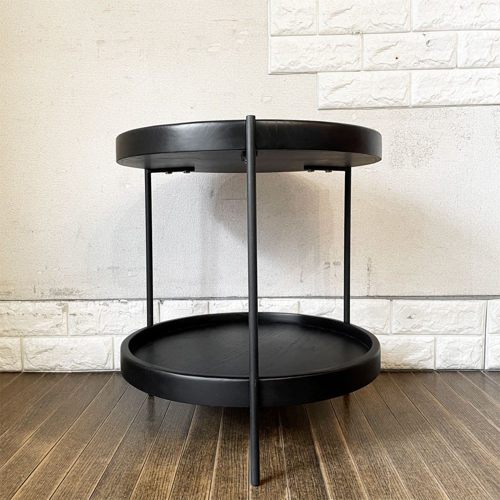 スケッチ Sketch フムラ HUMLA END TABLE エンドテーブル サイドテーブル オーク材 ブラック Φ45cm モートン・ゲオーセン デンマーク モーダエンカーサ 取扱 定価￥56,100- ◎
