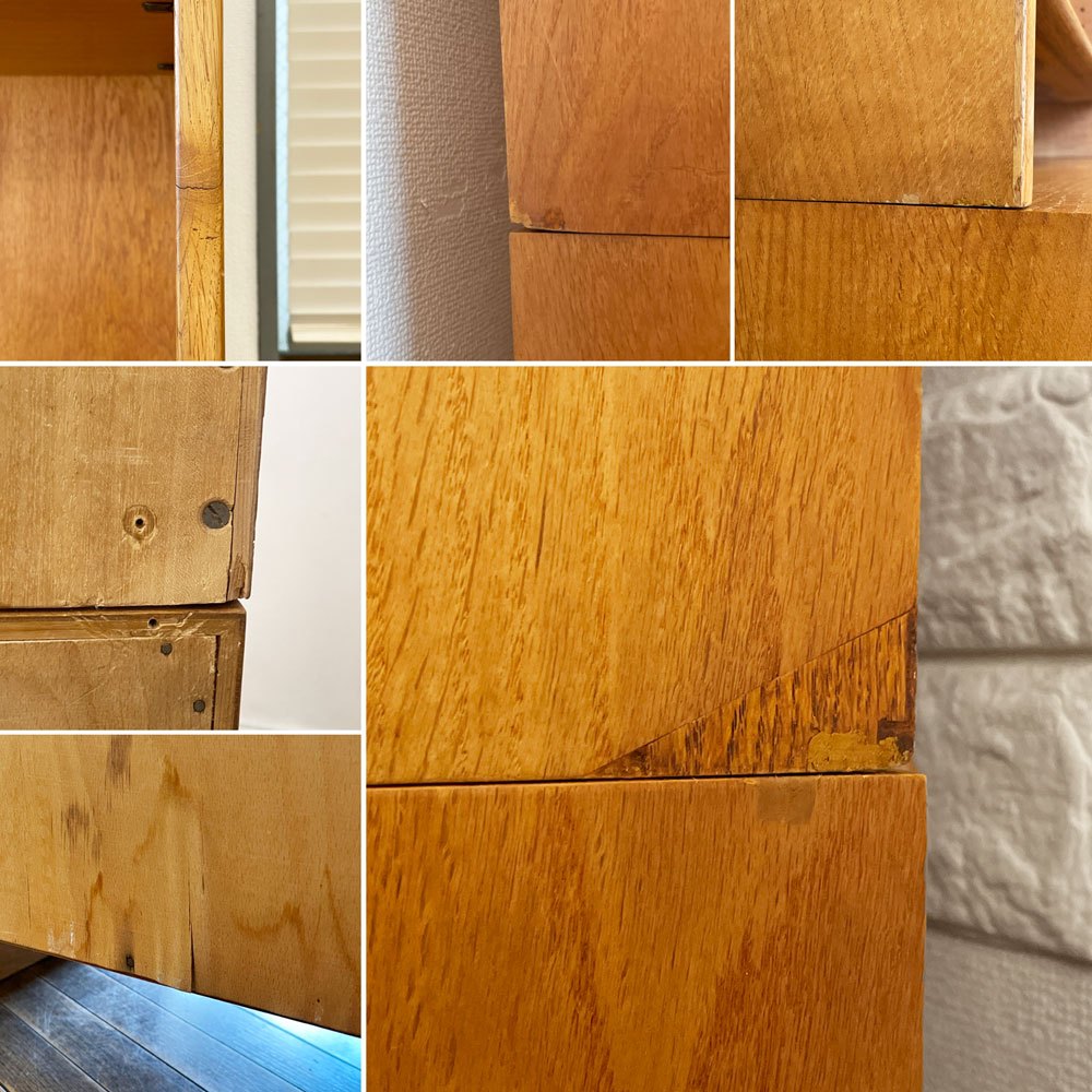 RY Mobler システムボード RY15＋RY5 W100cm チーク材 オーク材 オープンシェルフ＋キャビネット ハンス・J・ウェグナー Hans J Wegner 北欧ビンテージ ◎