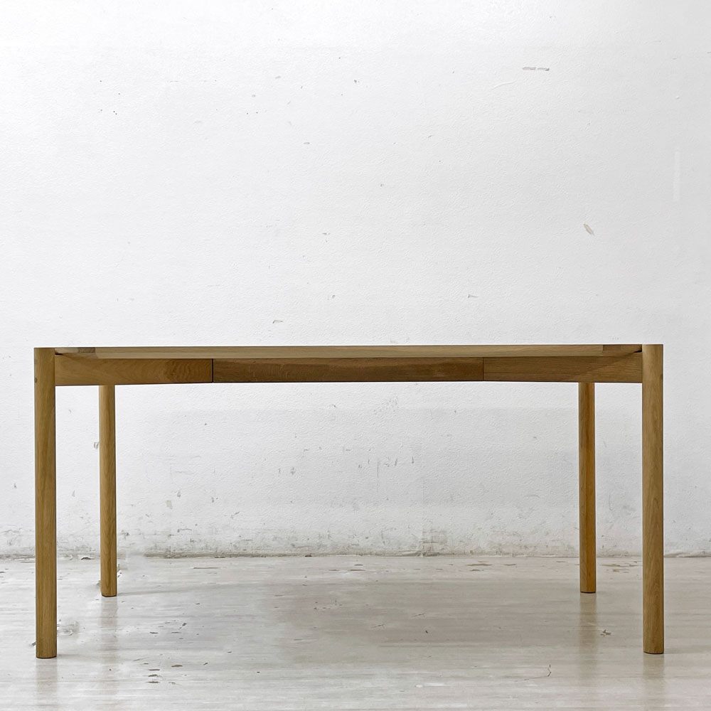 カリモクニュースタンダード Karimoku キャストール ダイニングテーブル CASTOR TABLE 150 国産ナラ材 ピュアオークカラー ナチュラル 定価\145,200- B ●