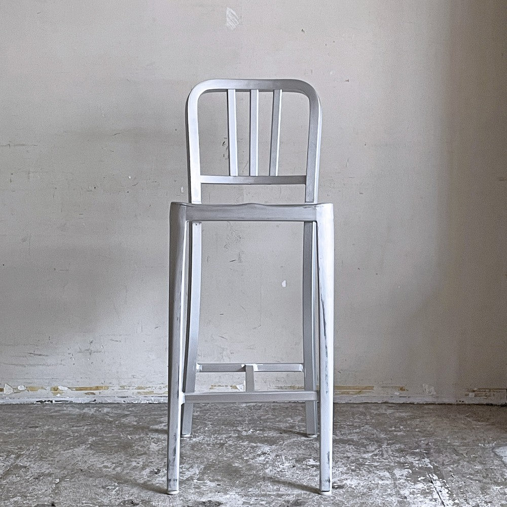 ネイビーバースツール Navy BarStool カウンターチェア アルミニウム インダストリアル リプロダクト A ■
